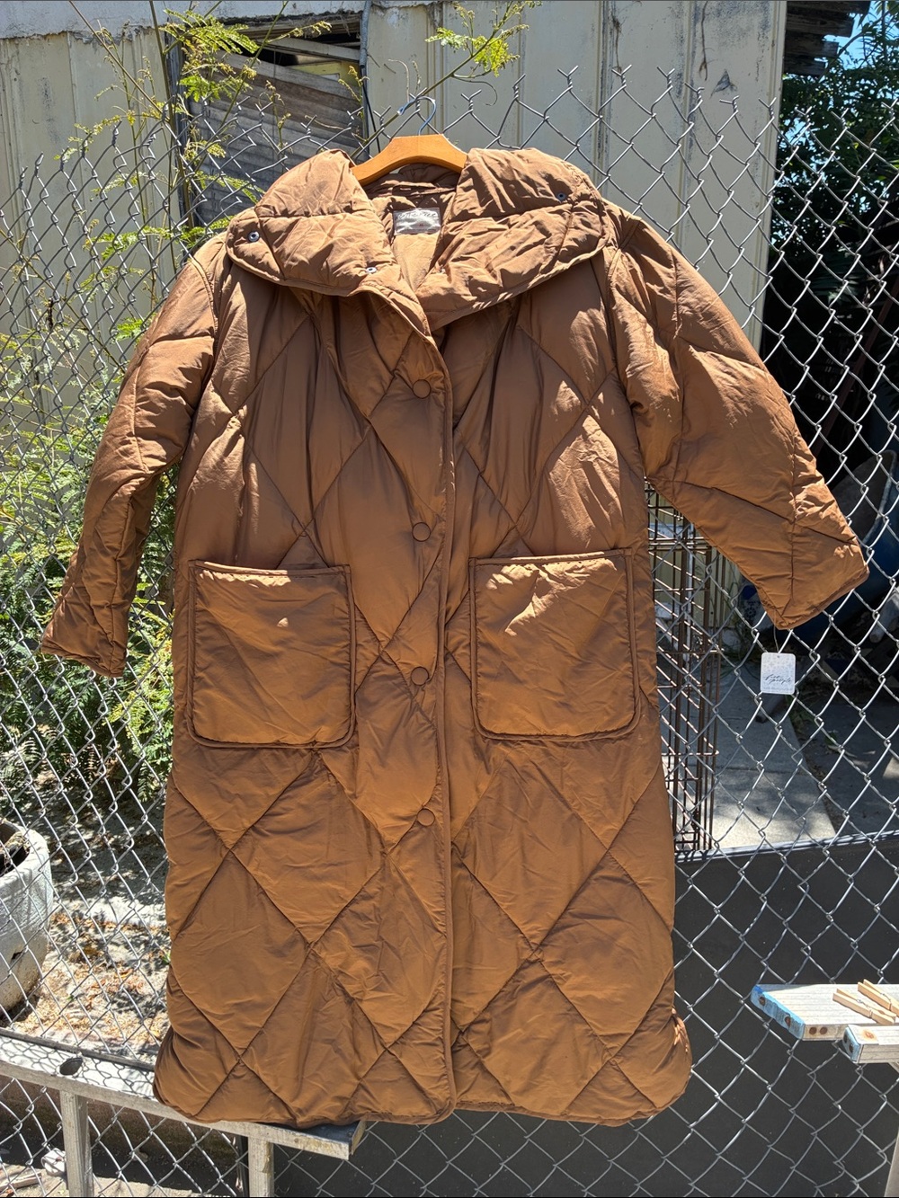 We The Free Free People Joanna Maxi Puffer Jacket In Taupe NWT As Is - Picture 3 of 16